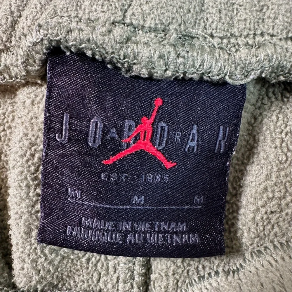 Jordan Essentials Mens Polar Fleece Joggers Olive Green Jumpman Flight Pants M